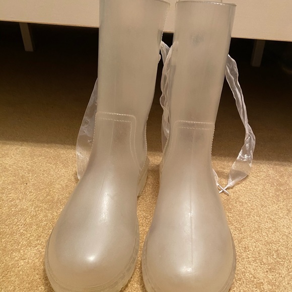 clear galoshes